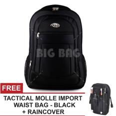 Tas Ransel Pria Polo USA Black Lizard Tas Laptop Backpack + Raincover + FREE Tas Selempang Tactical Molle IMPORT - Black Tas Kerja Tas Slempang Tas Sekolah Tas Kantor Dailypack Diskon Milano Power Alto Eiger Bodypack Consina Xiaomi Palazzo Murah Terlaris