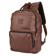 Tas Ransel Pria Backpack Kasual Cowok Warna Coklat Original Bandung Keren