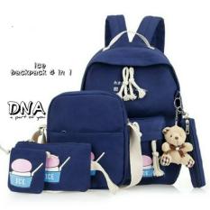 TAS RANSEL SET 4 IN 1 / BACKPACK SEKOLAH / TAS BERANAK MOTIF ICE