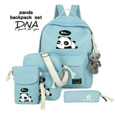 TAS RANSEL SET 4 IN 1 / BACKPACK SEKOLAH / TAS BERANAK MOTIF PANDA