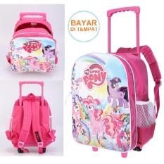 Tas Ransel Trolley Anak Sekolah SD Little Pony Pink Backpack Perempuan Cantik