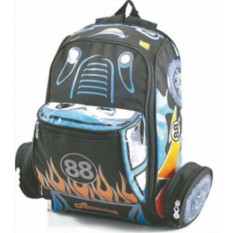 tas sekolah anak murah / tas anak laki laki motif mobil balap 587-03 / tas anak cowok sekolah murah