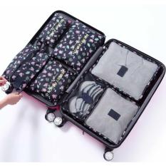 Tas travel tas travel wanita tas travel bag tas travel bag wanita Traveling Bag - Bag In Bag Korean Bag In Bag Korean Bag In Bag Organizer Travel Bag In Bag Bag In Bags Dual Bag In Bag Navy Flamingo 1 set isi 7 pcs