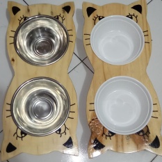 tempat pakan hewan model kayu