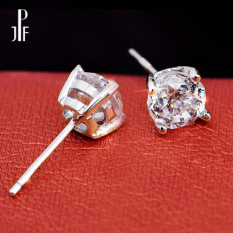 Satu Karat Miniatur Berlian Anting-anting Perak