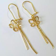 Terbaru... Anting Panjang Kadar 875 Kupu Kupu / Anting Wanita / Perhiasan Emas / Gold Earrings / Anting Drop