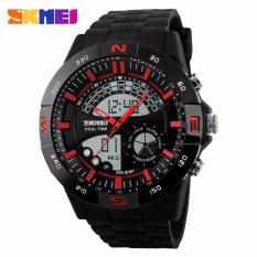 Terlaris !! Skmei Casio Men Sport Led Watch Water Resistant 50m - Ad1110 - Jam Tangan Kasio Analog Digital Pria Cowo Cowok Lelaki Laki-Laki Man Men Waterproof Anti Air 50 M Meter Black Hitam ( Gray Abu-Abu / Blue Biru / Red Merah ) Original