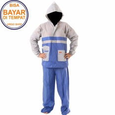 Termurah Elmondo Jas Hujan Setelan Baju Celana - New Kombinasi Tipe 905 - Kombinasi Biru