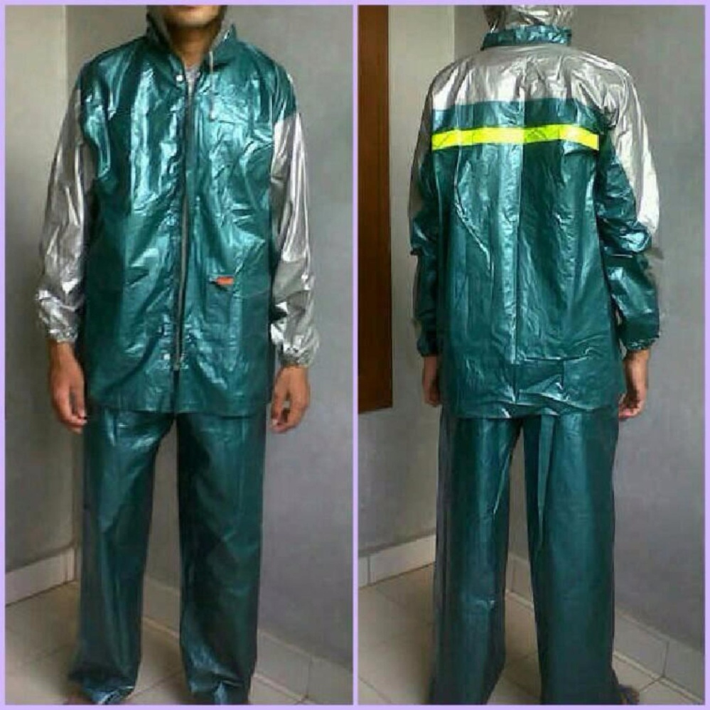 Termurah Elmondo Top Gear Jas Hujan Setelan Baju Celana Tipe 901 Top Gear - Hijau