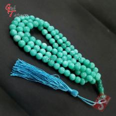 Termurah Tasbih Batu Giok Taiwan natural Warna Hijau Toska 8mm Isi 99