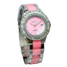 Tetonis Jam Tangan Wanita - Pink - Keramik - T889