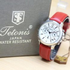Tetonis jam tangan wanita - strap kulit - Crono aktif-TW 7822 ART