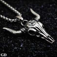 Eropa dan Amerika Menghidupkan Kembali Kebiasaan Lama Titanium Baja untuk Pergi Bersama dengan Hiasan Gram Luo Bintang sepuluh Kata Bunga Sapi Kepala Berkabung untuk Fall untuk Kalung Pria dan Wanita Panjang Sweter Gaya Rantai- internasional