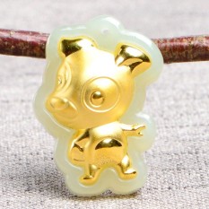 Emas Insets Giok Ini Kehidupan Budha Berkabung untuk Jatuh Ke Hari Besar Jika Datang Ke Pria giok untuk Mourn untuk Fall untuk 12 Cina Zodiak Tanda Wanita Gaya dan Farmland Giok Tampilan Suara Kalung -Internasional