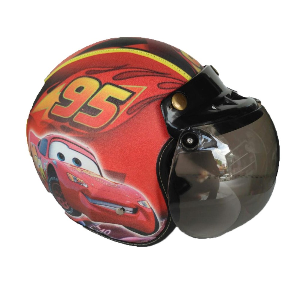 The Musketeer - Helm Anak Bogo Usia 4-7 Tahun Cars Merah