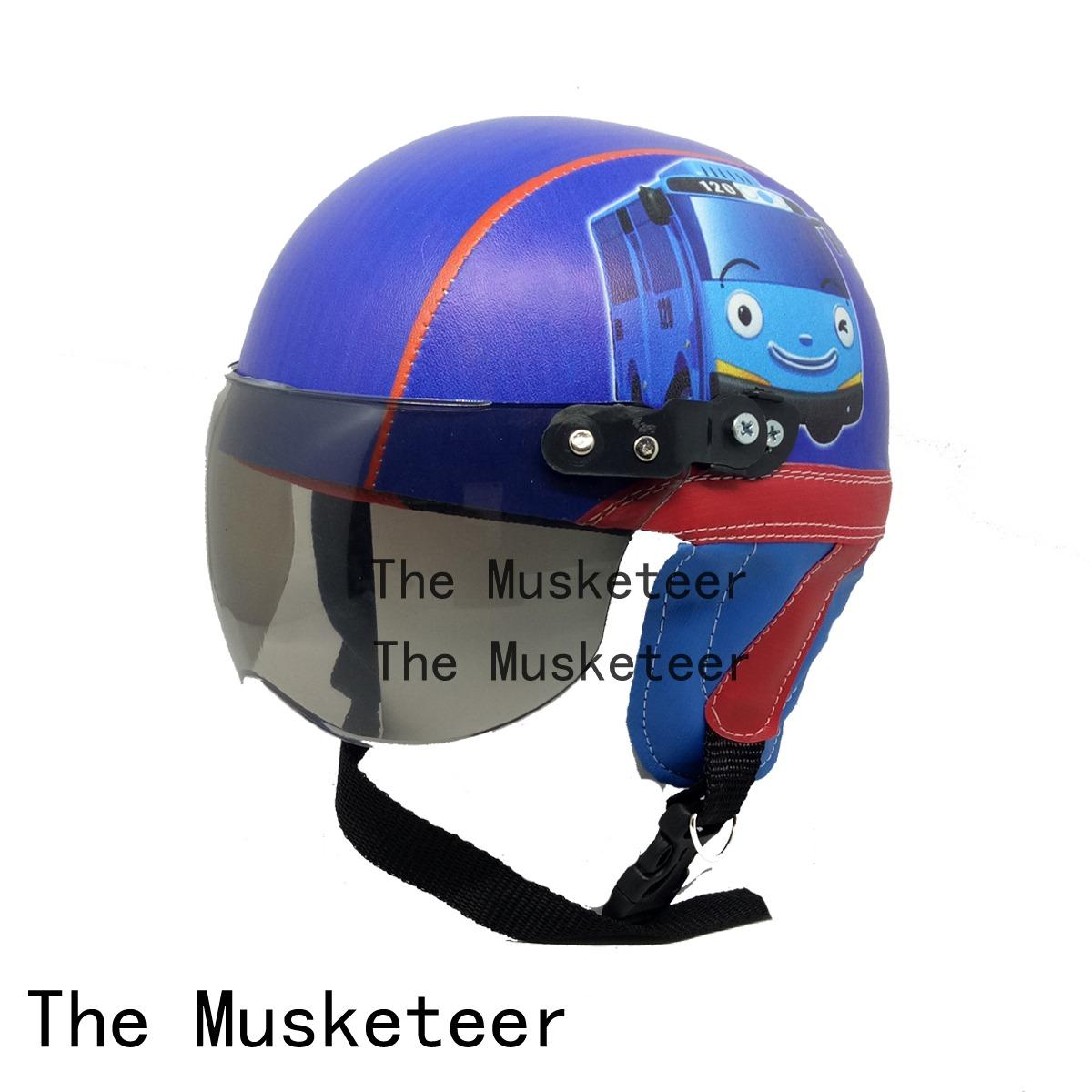 The Musketeer Helm anak Printing Tayo Biru usia 1-4 tahun