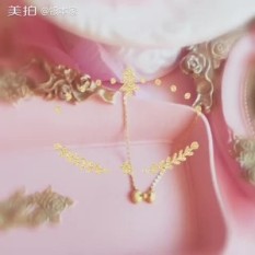 Perak Ini Hellokitty Ikatan Simpul 925 Murni Perak Piring 24 K Emas Kalung Wanita Hari Manis untuk Mourn untuk Fall untuk-Internasional