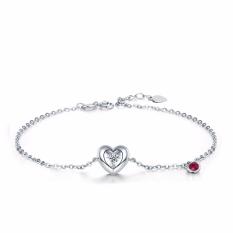 Tiaria 18K Diamond With Ruby Bracelet Aksesoris Perhiasan Emas