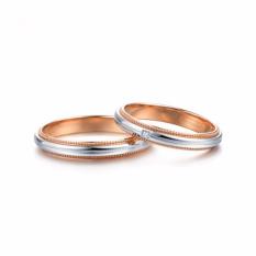 Tiaria 18K Love Miller Perhiasan Emas Berlian Cincin Pernikahan