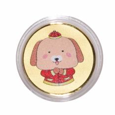 Tiaria 24K Greeting Dog Coin Logam Mulia Emas Murni 24 Karat 0.2 gram