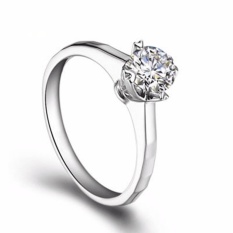 Gratis upgrade Topaz Tiaria 9K Always Perhiasan Cincin Emas Dan White Gold