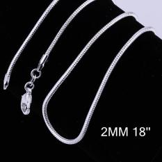 Bella & Co. Chain Necklace LKNSPCC010-22 Aksesoris Perhiasan Kalung Rantai Lapis Silver
