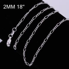 Bella & Co. Chain Necklace LKNSPCC013-16 Aksesoris Perhiasan Kalung Rantai Lapis Silver