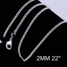 Bella & Co. Chain Necklace LKNSPCC015-18 Aksesoris Perhiasan Kalung Rantai Lapis Silver