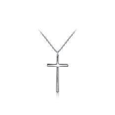 Tide Pioneer Fashion Ladies Berlapis Emas Putih Berbentuk Salib Liontin Kalung-Intl