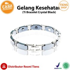 Tiens Gelang Kesehatan Ti Bracelet Crystal Black (Man) 194mm