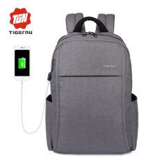 Tas Ransel Tigernu 2017 3221 With Port Pengisian Daya USB Anti Maling 2017 untuk Laptop 12-15,6 Inci