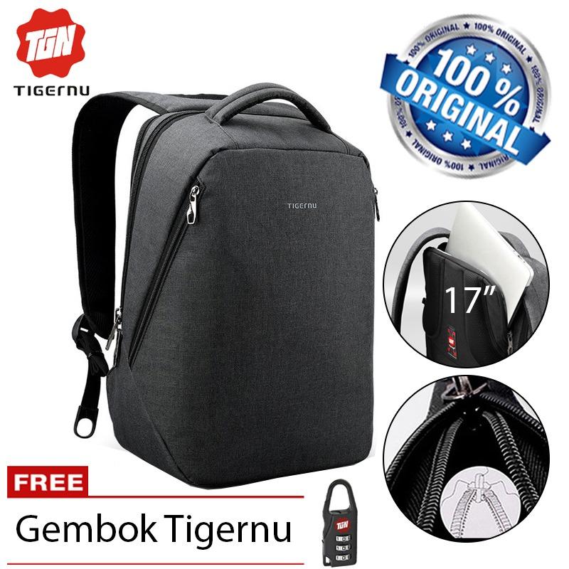 Tigernu Original Tas Ransel Anti Maling Laptop Gaming 17 Inch Anti Theft Waterproof Backpack