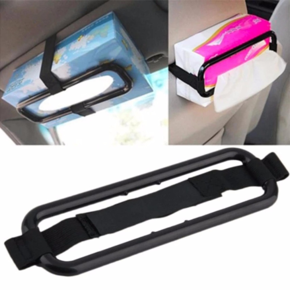 Smart Tissue Box Holder/Tempat Tissue Mobil Gantung - Hitam