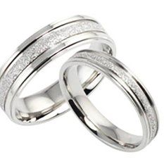 (Bisa Bayar Di Tempat) 2 Cincin + Kotak Cincin Couple / Kawin / Tunangan Titanium Original CC024
