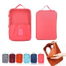 Tokokadounik 2 Layer Shoes Pouch Versi 2 - Tas Serbaguna 2 Lapis Pink