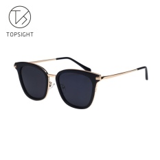 Topsight 2017 Round Sunglasses Vintage Glasses Alloy FramePolarized Sunglasses Women/men Anti-uv400 Sun Glasses(black FrameBlack Lenses)