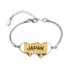 Tradisional Jepang Sushi Cruisine Ganda Hati Membentuk Sepanjang-Memotong Kubik Jaringan Gelang Cinta Hadiah-Internasional