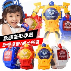 Transformers Kartun Komik dan Animasi Jam Tangan Anak Elektronik Memainkan Sarung Robot Besar Laki-laki Modis- internasional