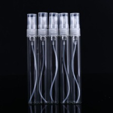 Transparansi kristal kaca semprot botol parfum kosong isi ulang 10 mL 5 buah Hadiah
