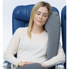 Travelrest-Ultimate Travel Pillow/Neck Pillow-Bantal Ergonomis, Dipatenkan & Dapat Disesuaikan For Pesawat Terbang, Mobil, Bus, Kereta Api, Perangko, Berkemah, Kursi Roda (Gulung Kecil)