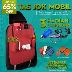 Trend's Tas Gantung Jok Mobil - Car Seat Organizer / Lemari Gantung Special Gratis Car Charger Mobil 1 Port + Kabel Android Micro USB 1m + Handsfree Headset MP3