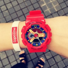 Trendi Pria Korea Fashion Style Remaja Tahan Air Jam Tangan Olahraga Jam Digitec