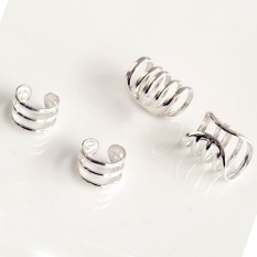 Trendi Pria S925 Modis Sterling Perak Pria atau Wanita Anting Jepit Tanpa Tindik Anting