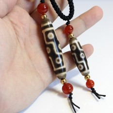 True Artikel Di Manik Tibet Alami Di Langit Sembilan Mata Melawan Kekuatan Jahat untuk Mourn untuk Fall untuk Asli gelang Batu Akik Kalung Tua Crock/Giok Sui untuk Pergi Bersama dengan untuk Menghias Pria Selama Ribuan Tahun -Internasional