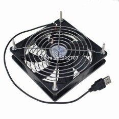 TV Box Wireless Router Cooling Fan DC 5 V USB Power 120mm120x120x25mm 12 Cm Diam Quiet Cooler W/Sekrup dan Grill Guard-Intl