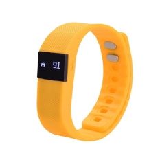 TW64 Kebugaran Tracker Smartband Tahan Air Smart Sport Gelang Bluetooth 4.0 OLED Gelang Pedometer untuk IOS Android Smartphone ---- Kuning- INTL