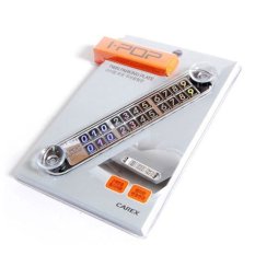 TWIN Car Parking Notification Phone Number Plate Kendaraan Aksesoris Nomor Chip-Intl