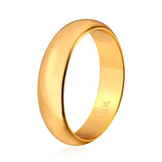 U7 18 KB Nyata Emas Berlapis Dua Cincin With Band Sederhana 18 KB Cap Fashion Wanita/Pria Sempurna Aksesoris Perhiasan (Emas)