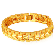 U7 Hati 18 KB Emas Berlapis Rantai Gelang (Emas)