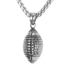 U7 Baru Hot Rugby Ball Oval Retro Liontin Kalung Emas Plated/Stainless Steel Pesona Bola Sepak Bola Amerika Sport Perhiasan untuk Pria Sempurna Hadiah Aksesoris (Emas/Perak) -Intl